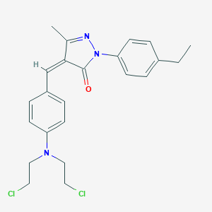 molecular formula C23H25Cl2N3O B317697 4-{4-[bis(2-chloroethyl)amino]benzylidene}-2-(4-ethylphenyl)-5-methyl-2,4-dihydro-3H-pyrazol-3-one 