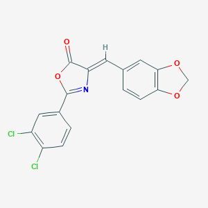 molecular formula C17H9Cl2NO4 B317701 4-(1,3-benzodioxol-5-ylmethylene)-2-(3,4-dichlorophenyl)-1,3-oxazol-5(4H)-one 