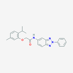 molecular formula C24H24N4O2 B317702 2-(2-isopropyl-5-methylphenoxy)-N-(2-phenyl-2H-1,2,3-benzotriazol-5-yl)acetamide 