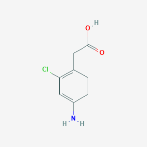 molecular formula C8H8ClNO2 B3177045 2-(4-Amino-2-chlorophenyl)acetic acid CAS No. 1260795-87-6