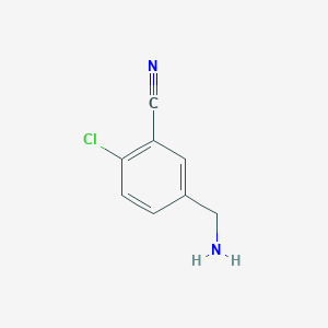molecular formula C8H7ClN2 B3177055 4-Chloro-3-cyanobenzylamine CAS No. 1261499-40-4