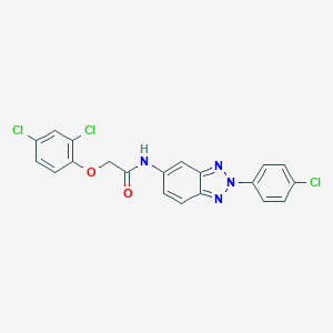 molecular formula C20H13Cl3N4O2 B317707 N-[2-(4-chlorophenyl)-2H-1,2,3-benzotriazol-5-yl]-2-(2,4-dichlorophenoxy)acetamide 