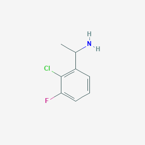 molecular formula C8H9ClFN B3177076 1-(2-Chloro-3-fluorophenyl)ethanamine CAS No. 1270482-67-1