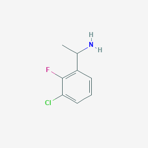 molecular formula C8H9ClFN B3177084 1-(3-Chloro-2-fluorophenyl)ethanamine CAS No. 1270509-22-2