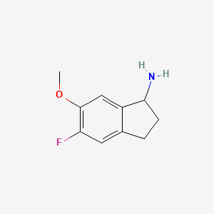 molecular formula C10H12FNO B3177095 5-fluoro-6-methoxy-2,3-dihydro-1H-inden-1-amine CAS No. 1273611-90-7