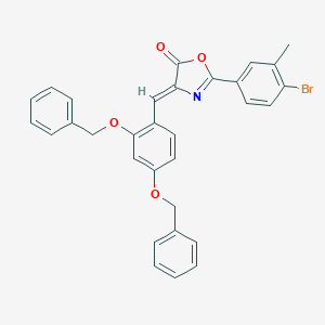 molecular formula C31H24BrNO4 B317711 4-[2,4-bis(benzyloxy)benzylidene]-2-(4-bromo-3-methylphenyl)-1,3-oxazol-5(4H)-one 