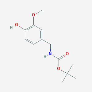 molecular formula C13H19NO4 B3177116 tert-butyl 4-hydroxy-3-MethoxybenzylcarbaMate CAS No. 130972-89-3