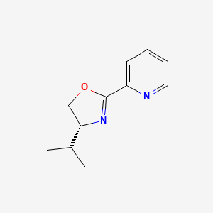 molecular formula C11H14N2O B3177130 2-[(4R)-4,5-Dihydro-4-isopropyl-2-oxazolyl]pyridine CAS No. 132187-16-7