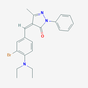 molecular formula C21H22BrN3O B317716 4-[3-bromo-4-(diethylamino)benzylidene]-5-methyl-2-phenyl-2,4-dihydro-3H-pyrazol-3-one 