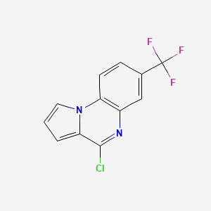 molecular formula C12H6ClF3N2 B3177183 4-Chloro-7-(trifluoromethyl)pyrrolo[1,2-A]quinoxaline CAS No. 136773-68-7