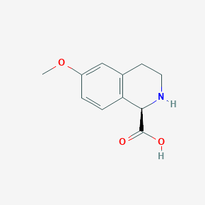molecular formula C11H13NO3 B3177224 (R)-6-Methoxy-1,2,3,4-tetrahydroisoquinoline-1-carboxylic acid CAS No. 1390715-99-7