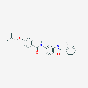 molecular formula C26H26N2O3 B317723 N-[2-(2,4-dimethylphenyl)-1,3-benzoxazol-5-yl]-4-(2-methylpropoxy)benzamide 