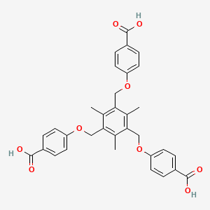 molecular formula C33H30O9 B3177239 4,4',4''-(((2,4,6-三甲苯-1,3,5-基)三亚甲基)三(氧))三苯甲酸 CAS No. 1401343-31-4