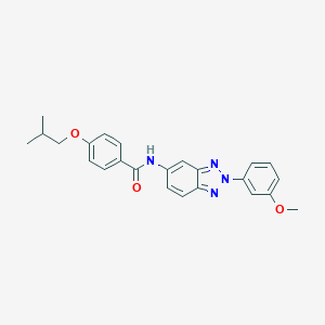 molecular formula C24H24N4O3 B317724 N-[2-(3-methoxyphenyl)-2H-benzotriazol-5-yl]-4-(2-methylpropoxy)benzamide 