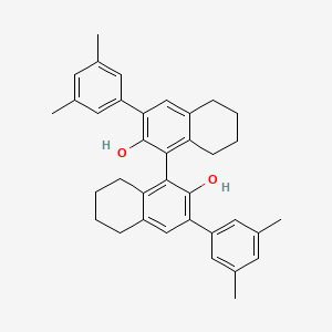 molecular formula C36H38O2 B3177245 3-(3,5-Dimethylphenyl)-1-[3-(3,5-dimethylphenyl)-2-hydroxy-5,6,7,8-tetrahydronaphthalen-1-yl]-5,6,7,8-tetrahydronaphthalen-2-ol CAS No. 1402852-05-4