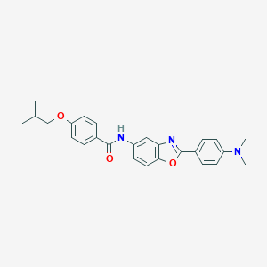 molecular formula C26H27N3O3 B317725 N-{2-[4-(dimethylamino)phenyl]-1,3-benzoxazol-5-yl}-4-isobutoxybenzamide 