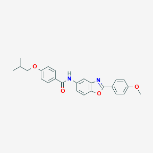 molecular formula C25H24N2O4 B317727 4-isobutoxy-N-[2-(4-methoxyphenyl)-1,3-benzoxazol-5-yl]benzamide 