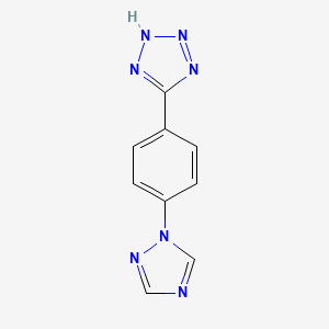molecular formula C9H7N7 B3177272 5-(4-(1H-1,2,4-Triazol-1-yl)phenyl)-2H-tetrazole CAS No. 1423810-54-1