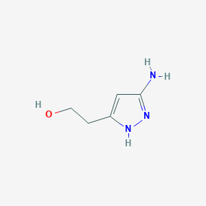 molecular formula C5H9N3O B3177275 2-(3-氨基-1H-吡唑-5-基)乙醇 CAS No. 1425931-98-1