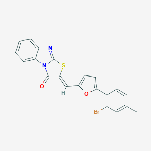 molecular formula C21H13BrN2O2S B317729 2-{[5-(2-bromo-4-methylphenyl)-2-furyl]methylene}[1,3]thiazolo[3,2-a]benzimidazol-3(2H)-one 