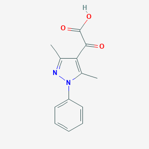 molecular formula C13H12N2O3 B031773 2-(3,5-二甲基-1-苯基-1H-吡唑-4-基)-2-氧代乙酸 CAS No. 956438-21-4