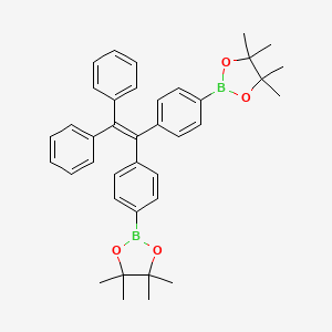 molecular formula C38H42B2O4 B3177308 2,2'-((2,2-二苯乙烯-1,1-二基)双(4,1-苯撑))双(4,4,5,5-四甲基-1,3,2-二氧杂硼环己烷) CAS No. 1447669-03-5