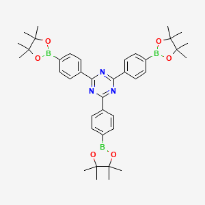 molecular formula C39H48B3N3O6 B3177310 2,4,6-Tris(4-(4,4,5,5-tetramethyl-1,3,2-dioxaborolan-2-yl)phenyl)-1,3,5-triazine CAS No. 1447947-87-6