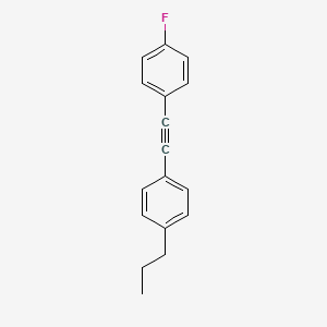molecular formula C17H15F B3177312 1-Fluoro-4-((4-propylphenyl)ethynyl)benzene CAS No. 145698-32-4