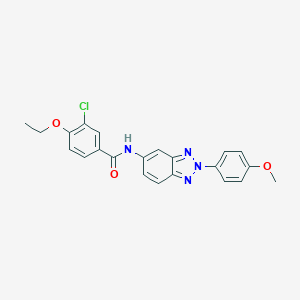 molecular formula C22H19ClN4O3 B317733 3-chloro-4-ethoxy-N-[2-(4-methoxyphenyl)-2H-1,2,3-benzotriazol-5-yl]benzamide 