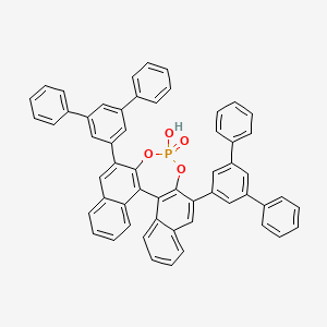 molecular formula C56H37O4P B3177331 (S)-3,3'-Bis(3,5-diphenyl)phenyl-1,1'-binaphthyl-2,2'-diyl Hydrogen Phosphate CAS No. 1496637-05-8