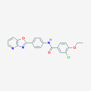 molecular formula C21H16ClN3O3 B317735 3-chloro-4-ethoxy-N-[4-([1,3]oxazolo[4,5-b]pyridin-2-yl)phenyl]benzamide CAS No. 6026-49-9