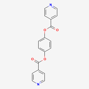 molecular formula C18H12N2O4 B3177366 4-(Isonicotinoyloxy)phenyl isonicotinate CAS No. 154306-50-0