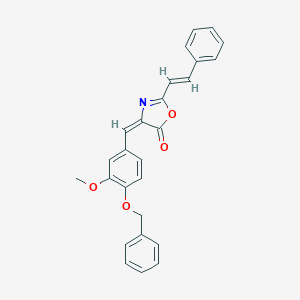 molecular formula C26H21NO4 B317738 4-[4-(benzyloxy)-3-methoxybenzylidene]-2-(2-phenylvinyl)-1,3-oxazol-5(4H)-one 