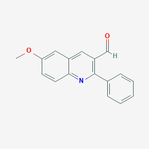 molecular formula C17H13NO2 B317740 6-Methoxy-2-phenylquinoline-3-carbaldehyde 