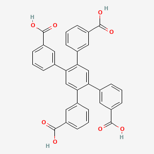 molecular formula C34H22O8 B3177435 4',5'-双(3-羧基苯基)-[1,1':2',1''-联苯]-3,3''-二羧酸 CAS No. 1629643-34-0