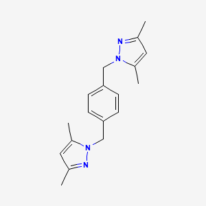 molecular formula C18H22N4 B3177470 1,4-Bis((3,5-dimethyl-1H-pyrazol-1-yl)methyl)benzene CAS No. 172606-22-3