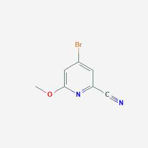 molecular formula C7H5BrN2O B3177516 4-Bromo-6-methoxypicolinonitrile CAS No. 1807164-93-7