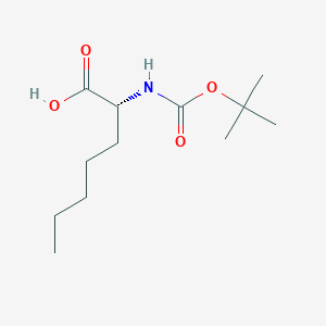 molecular formula C12H23NO4 B3177530 (R)-2-((tert-Butoxycarbonyl)amino)heptanoic acid CAS No. 1821837-11-9