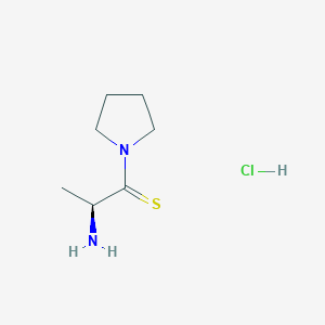 molecular formula C7H15ClN2S B3177537 (S)-2-Amino-1-(pyrrolidin-1-YL)propane-1-thione hydrochloride CAS No. 184360-52-9