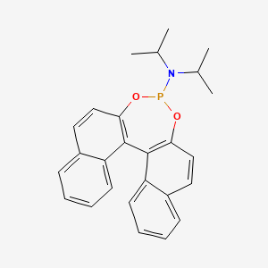 molecular formula C26H26NO2P B3177548 N,N-Diisopropyldinaphtho[2,1-d:1',2'-f][1,3,2]dioxaphosphepin-4-amine CAS No. 185449-85-8