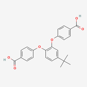 molecular formula C24H22O6 B3177556 4-[4-Tert-butyl-2-(4-carboxyphenoxy)phenoxy]benzoic acid CAS No. 187088-67-1