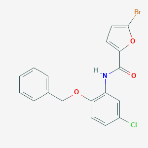 molecular formula C18H13BrClNO3 B317756 N-[2-(benzyloxy)-5-chlorophenyl]-5-bromo-2-furamide 
