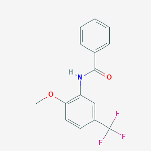 molecular formula C15H12F3NO2 B317758 N-[2-methoxy-5-(trifluoromethyl)phenyl]benzamide 
