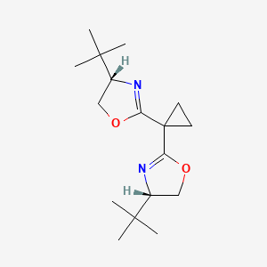 molecular formula C17H28N2O2 B3177587 (4S,4'S)-2,2'-(Cyclopropane-1,1-diyl)bis(4-(tert-butyl)-4,5-dihydrooxazole) CAS No. 195379-09-0
