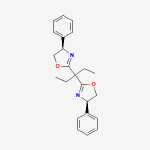 molecular formula C23H26N2O2 B3177595 (4R,4'R)-2,2'-(Pentane-3,3-diyl)bis(4-phenyl-4,5-dihydrooxazole) CAS No. 195515-48-1