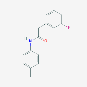 molecular formula C15H14FNO B317760 2-(3-fluorophenyl)-N-(4-methylphenyl)acetamide 
