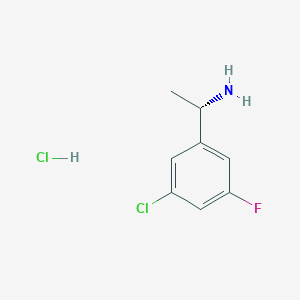 molecular formula C8H10Cl2FN B3177617 (S)-1-(3-Chloro-5-fluorophenyl)ethanamine hydrochloride CAS No. 1998701-29-3
