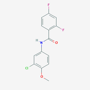 molecular formula C14H10ClF2NO2 B317762 N-(3-chloro-4-methoxyphenyl)-2,4-difluorobenzamide 