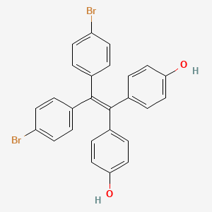 molecular formula C26H18Br2O2 B3177669 4,4'-(2,2-Bis(4-bromophenyl)ethene-1,1-diyl)diphenol CAS No. 2029185-29-1