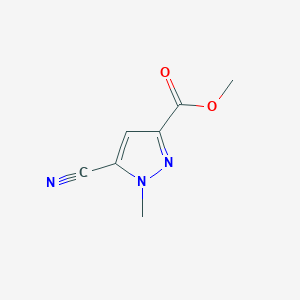molecular formula C7H7N3O2 B3177677 methyl 5-cyano-1-methyl-1H-pyrazole-3-carboxylate CAS No. 203792-51-2
